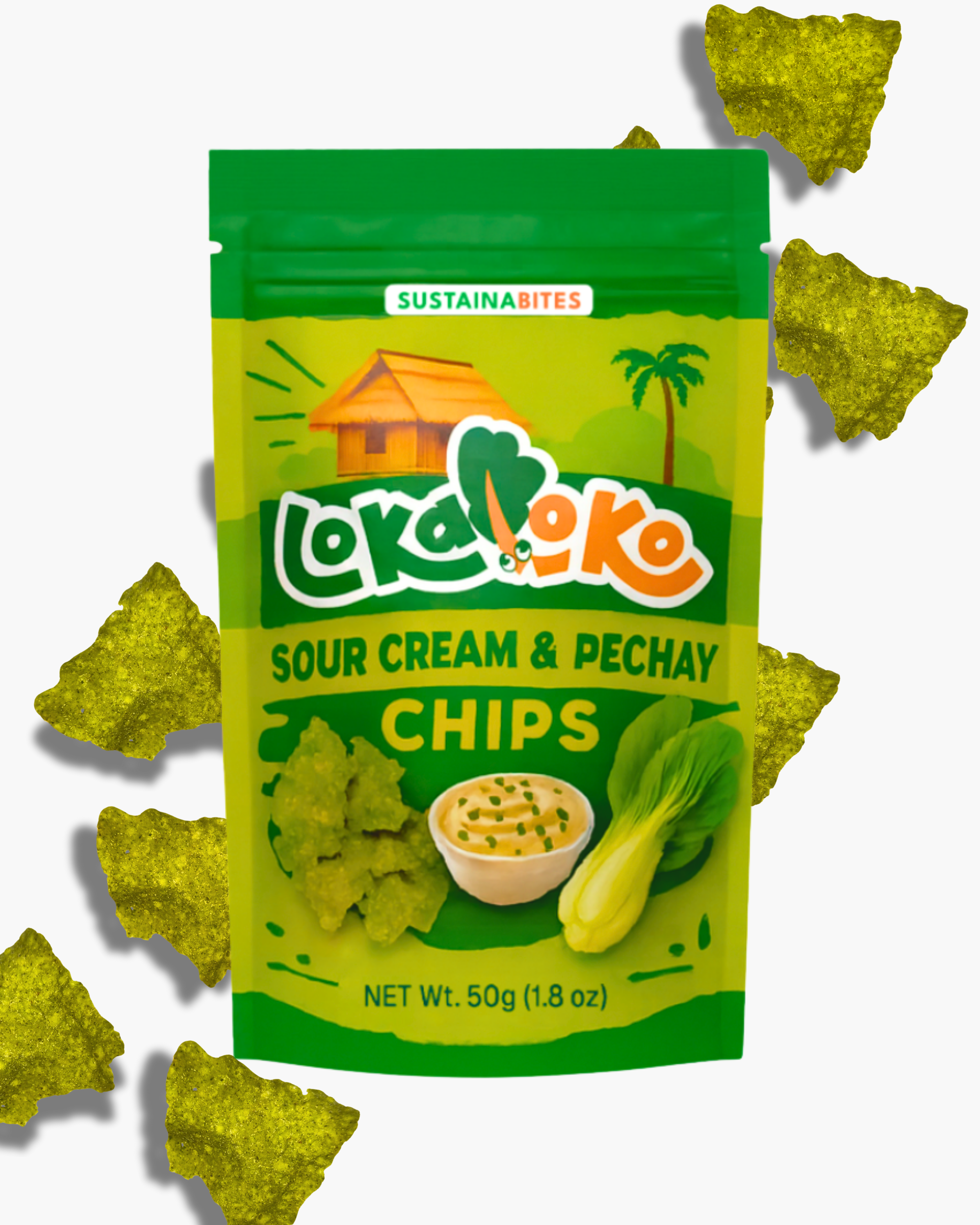 LokaLoko Sour Cream and Pechay Chips